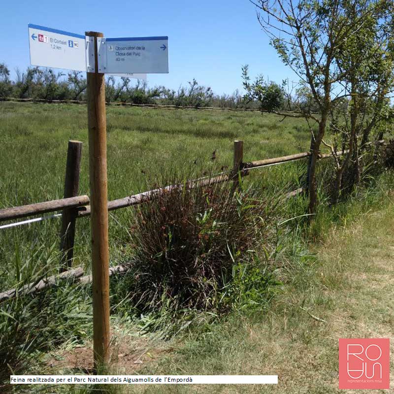 Banderoles de senyalització per rutes de Parcs Naturals de Catalunya